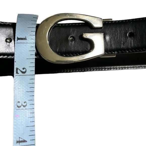 Gucci Belt Size Large Black Leather Belt with Silvertone Gucci / Single G Buckle - Picture 7 of 11